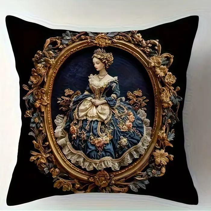 Housse de coussin royale élégante, Design imprimé Double face, tissu Ultra doux en Polyester, décora