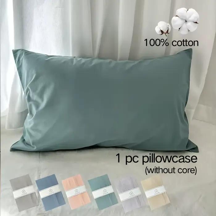 Taie d'oreiller en coton 200T, 50x80cm, housse de coussin, douce et confortable, housse de coussin r