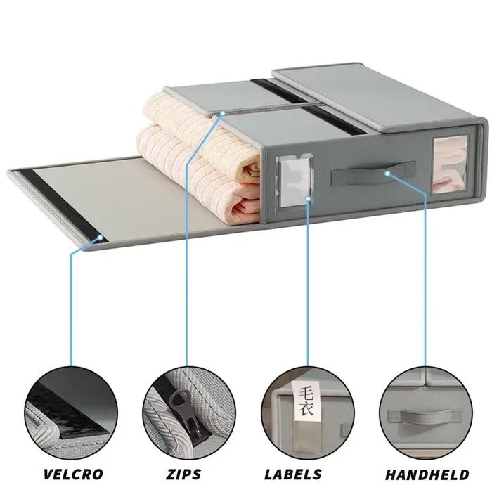 Boîte de rangement créative pour drap de lit, drap de tissu pour vêtements, organisateur de 4 pièces