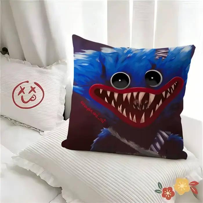 1 pièce Housse de coussin Huggy Wuggy, carrée, tendance, pour chambre, canapé, décoration intérieure