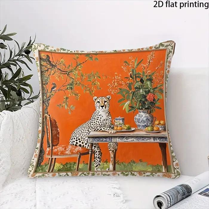Housses de coussin décoratives vintage 2D Flat-1PC, adaptées à la décoration du salon et de la chamb