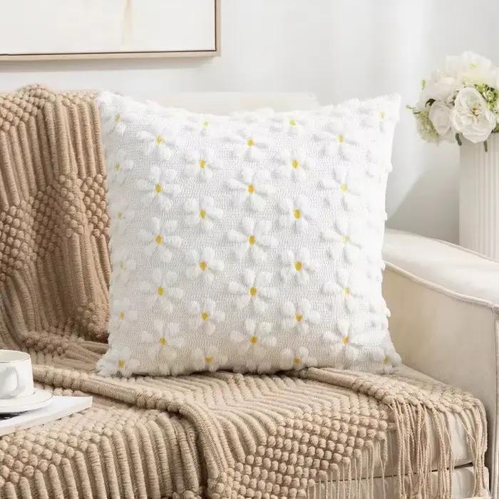 1 taie d'oreiller à motif floral, amovible et lavable, sans rembourrage, adaptée à plusieurs occasio