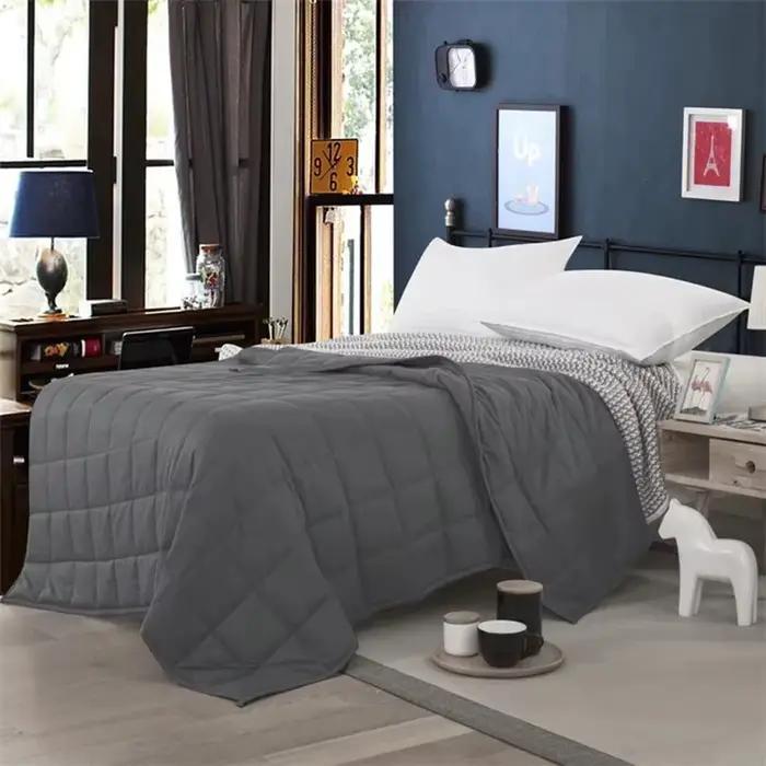 Couverture lestée en coton doux pour adultes, couette confortable, aide au sommeil, décompression