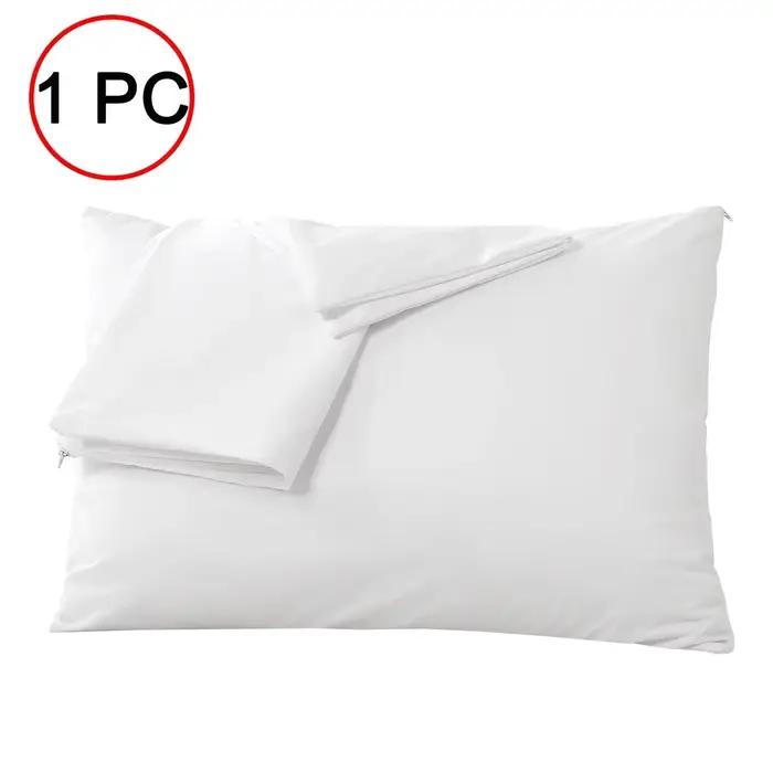 Protecteur d'oreiller imperméable avec fermeture éclair, taie d'oreiller anti-insectes, protège cont