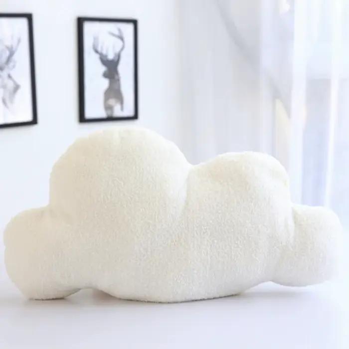 Coussin en forme de nuage pour la sieste et le sommeil, oreiller lombaire, jouet en peluche, oreille