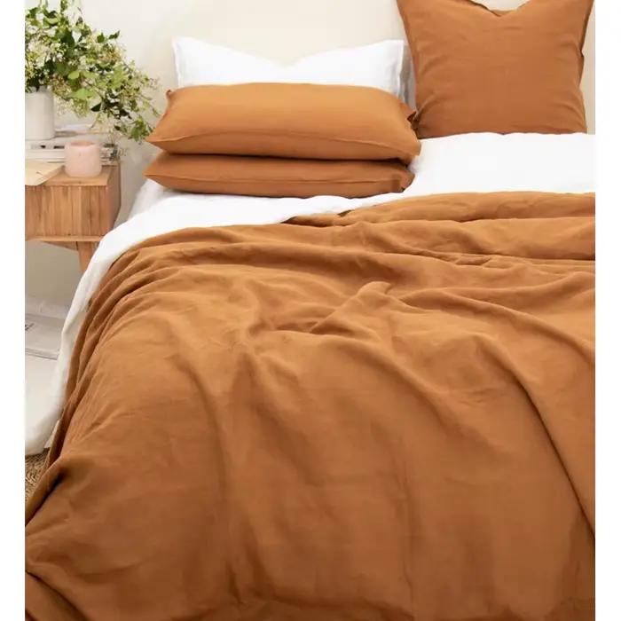Drap de lit en lin pur 100%, confort ultime, élégance, drap plat naturel, écologique, respirant, Dur