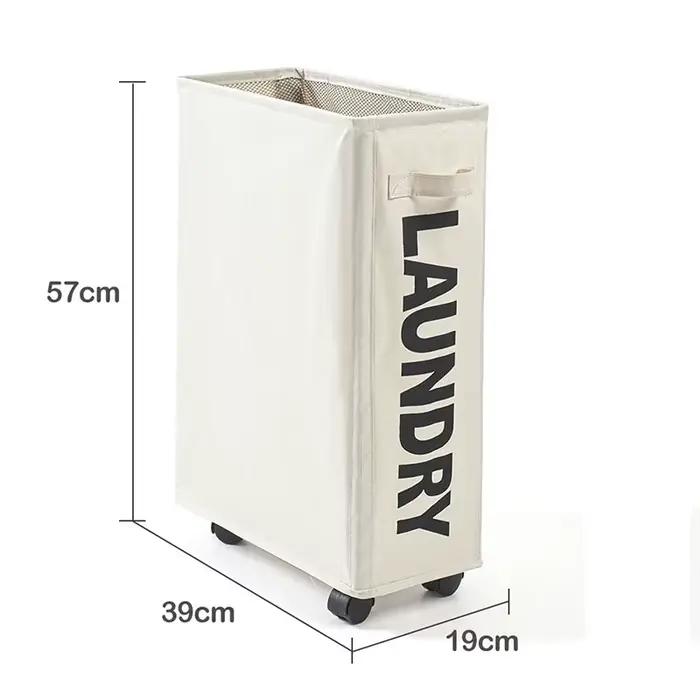 Panier à linge avec roulettes, grande capacité, panier de rangement pour tapis de yoga, multifonctio