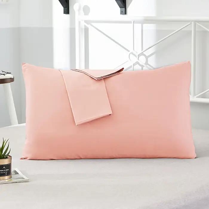 Taie d'oreiller de haute qualité, couleur unie, enveloppe Simple, housse de coussin en pur coton
