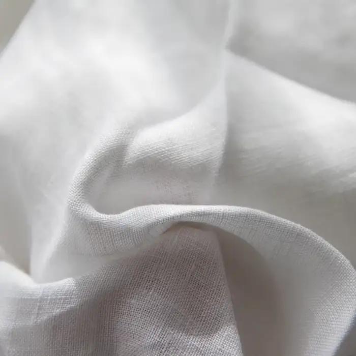 Draps de lit en lin pur 100% lin français lavés en pierre, couleur unie, respirant et Durable pour l