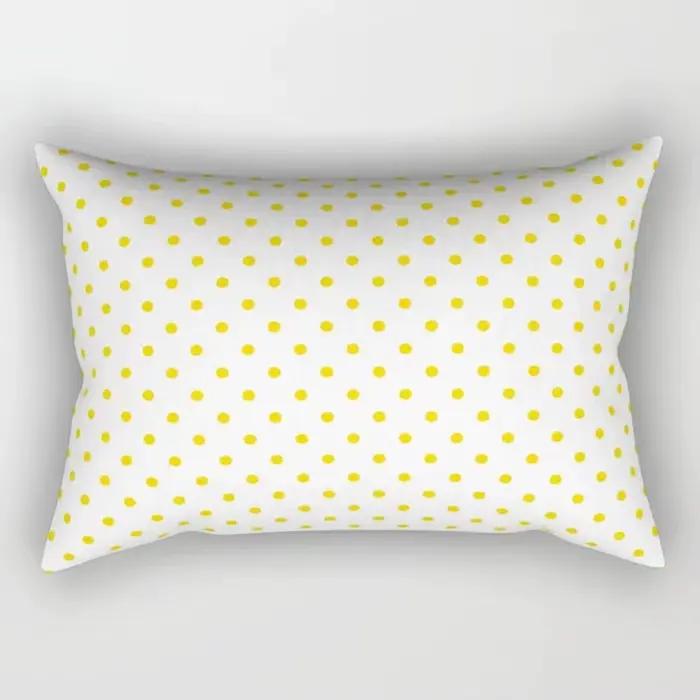 Juste de coussin rectangulaire géométrique jaune, taie d'oreiller décorative, salon, simple, mode, a