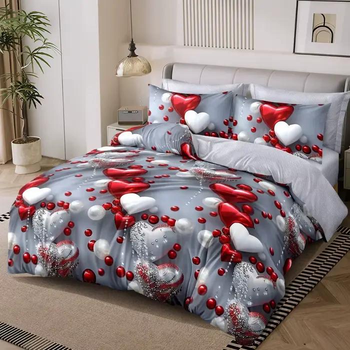 Ensemble de literie imprimé pour les vacances d'hiver, 3 pièces, nouveaux textiles de maison