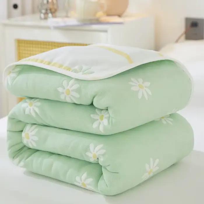 Couverture en mousseline respirante à 6 couches pour enfants et adultes, 100% coton, couverture de c