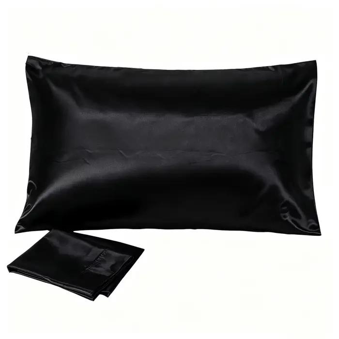 1 taie d'oreiller en satin pour les cheveux, similaire aux taies d'oreiller en soie, plus facile d'e