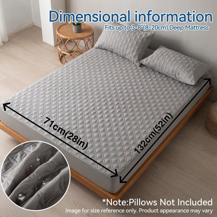 Protège-matelas matelassé imperméable, housse de matelas respirante et silencieuse avec poches profo