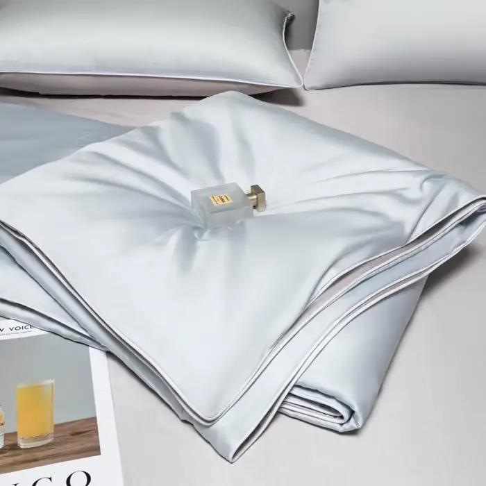 Couette légère et respirante en soie glacée lavée, sensation fraîche, pour printemps-été, qualité su