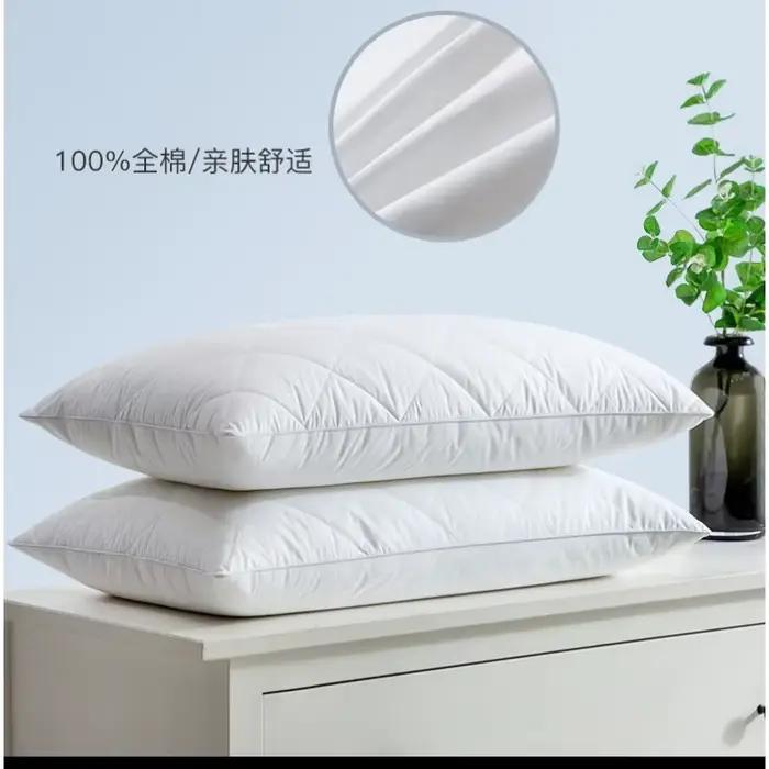 Oreiller bas de qualité supérieure pour la maison et l'hôtel, 100% coton, protège le cou et la colon