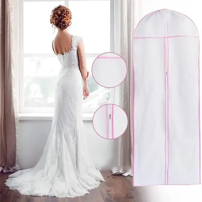 1/2/5 pièces 180cm robe de mariée housse anti-poussière suspendus vêtement de mariée robe vêtements 