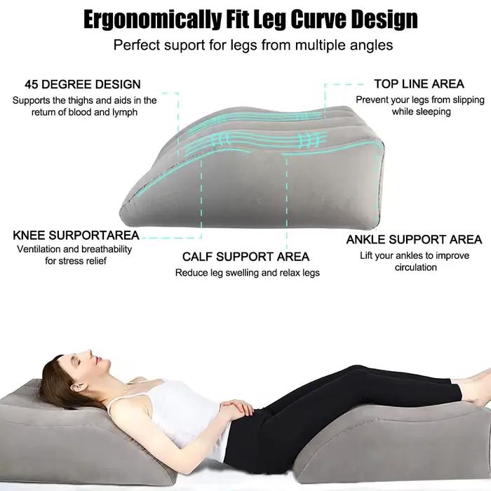 Oreiller gonflable pour les jambes, coussin de genou pour voyage, Camping, sommeil, oreiller de pied