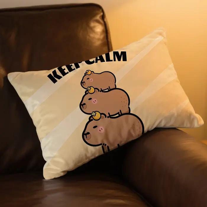 Mignon intéressant Kapibala housse de coussin Rectangle taie d'oreiller impression chevet canapé cha