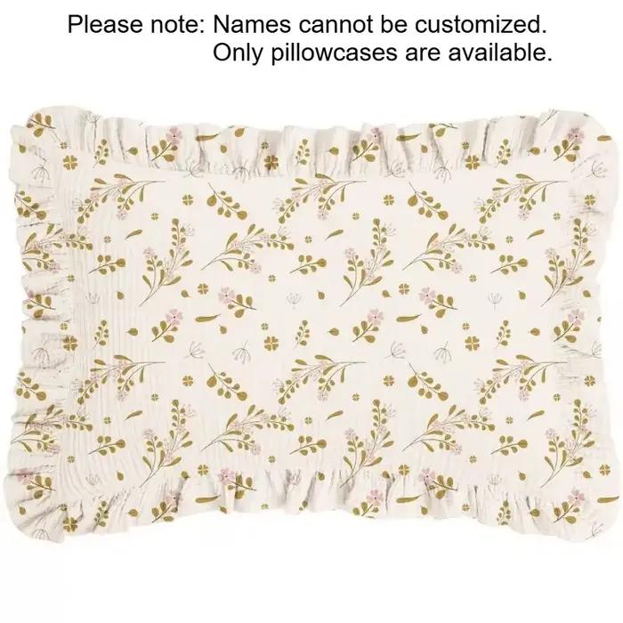 Nouvel oreiller pour bébé en coton mousseline à volants, style nordique, imprimé floral, respirant e