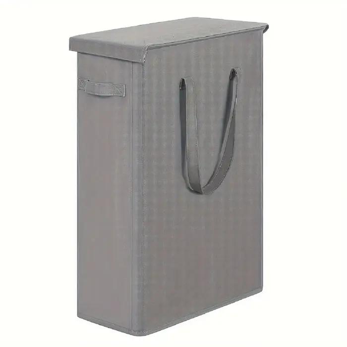 1PC 60L/15.85Gal panier à linge avec poignées et couvercle, paniers à linge fermés, adaptés aux cham