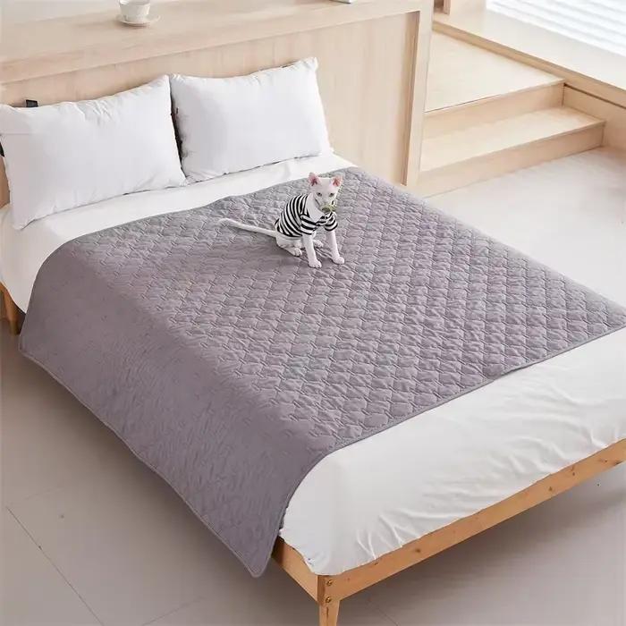 Juste de matelas anti-saleté pour animaux de compagnie, couvre-lit, respirant, cool, polymères, cham