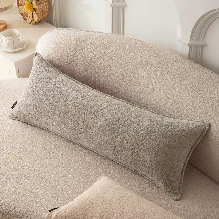 Housse de coussin rectangulaire 30x50/30X70/30X90CM, housse de coussin lombaire simple et douce, tai