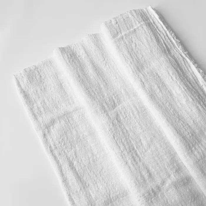 Tissu en lin et coton biologique naturel, couleur unie, écologique pour bricolage, couture de vêteme
