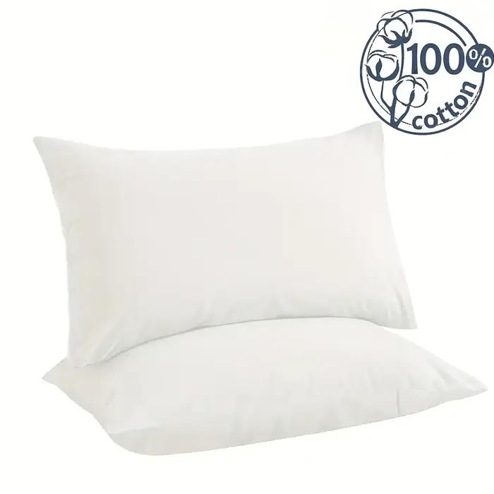 Taie d'oreiller 2 pièces coton couleur unie taie d'oreiller 50x66 50x70 enveloppe taie d'oreiller ha