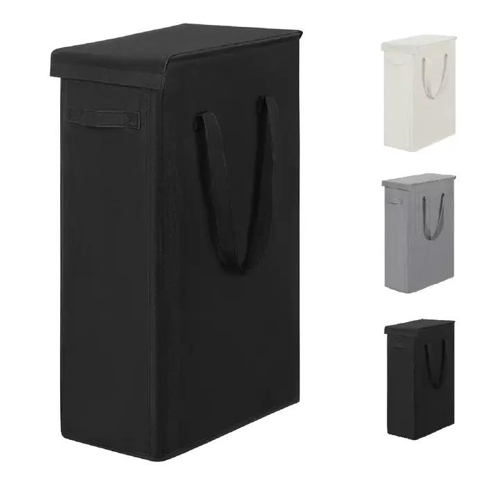 1PC 60L/15.85Gal panier à linge avec poignées et couvercle, paniers à linge fermés, adaptés aux cham