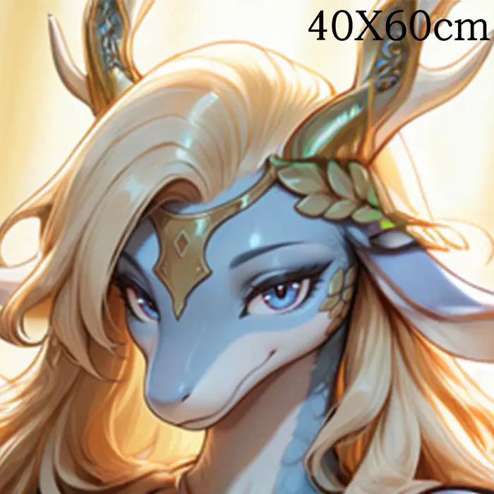 Housse de coussin intégrale 40x60cm Queen of Dragons Anime Girl, housse Dakimakura mignonne en tissu