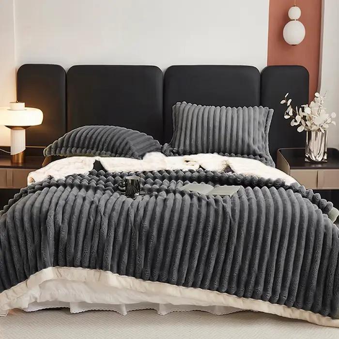 Couverture polaire lestée, douce, chaude, pour chambre à coucher, salon, dortoir d'étudiants, voitur