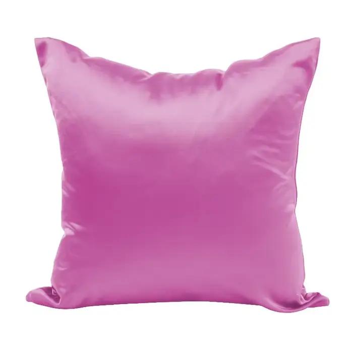 Housse de taie d'oreiller en Satin de soie, 100%, 40x40cm, 45x45, 50x50, 60x60cm, coussin solide et 