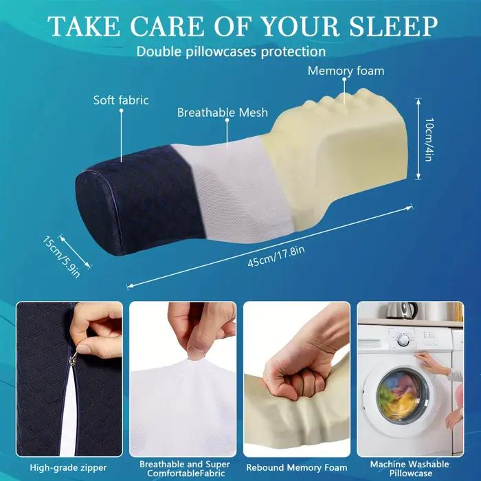 Oreiller orthopédique pour le cou : mousse à mémoire de forme douce de soutien cervical supérieur, r