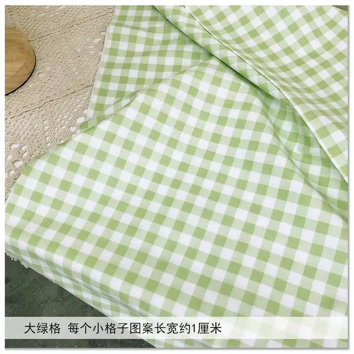 160 cm * 50 cm pur coton sergé tissu coton tissu à carreaux bricolage rose bleu jaune vert tissu