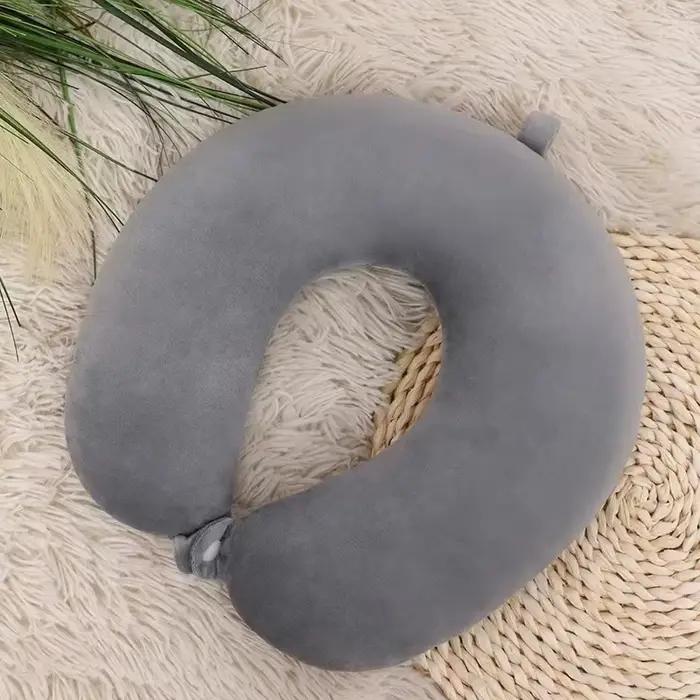 Oreiller Simple en peluche en forme de U, oreiller de cou de voyage pour la conduite, oreiller de si