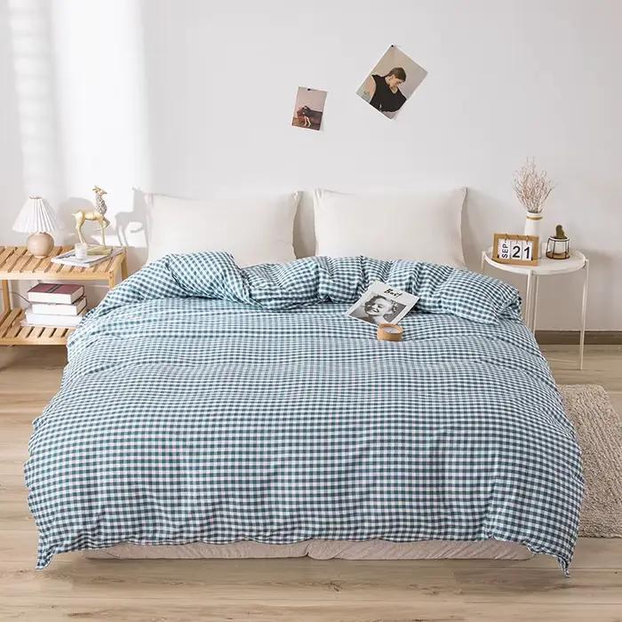 Housse de couette en Polyester 150x200cm, 1 pièce, housse de couette simple, motif cœur, grille, ray