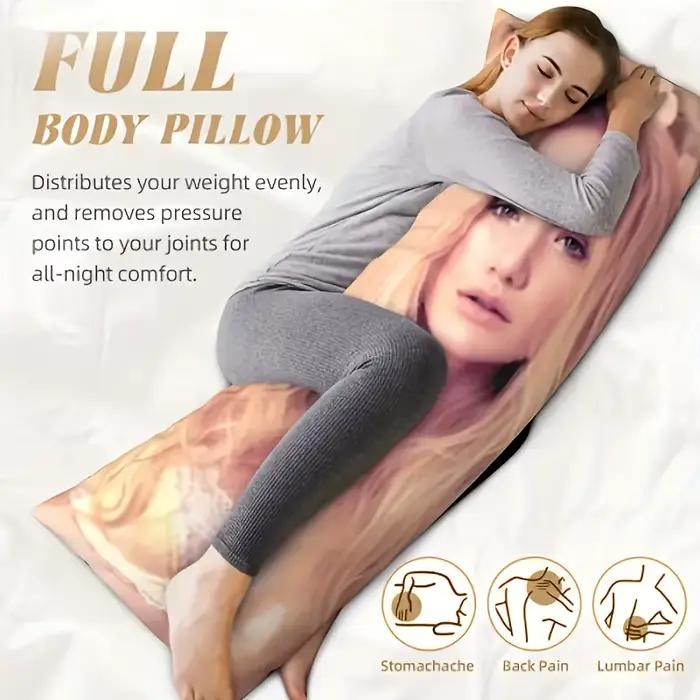 Oreiller long personnalisé avec photo de couple d'anime, oreiller de lit, un oreiller long de canapé