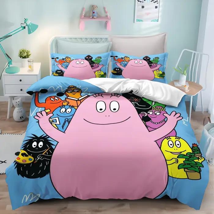 Barbapapa – housse de couette en Polyester, impression 3D, ensemble de chambre à coucher pour enfant