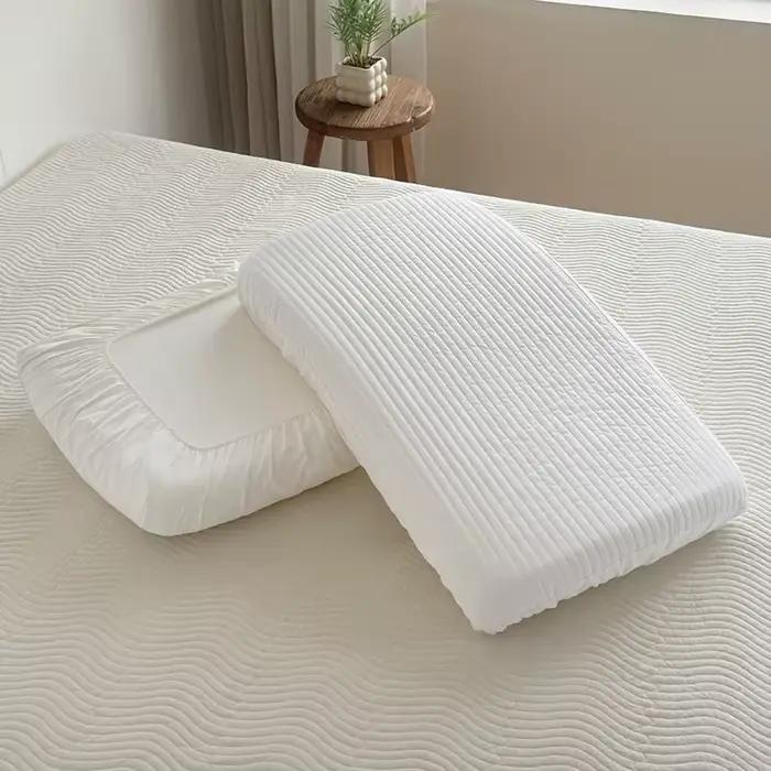 Housse de coussin matelassée en coton élastique 360 °   Housse de coussin de voyage lavable, douce p