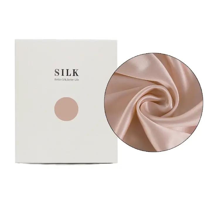 Taie d'oreiller 19 Momme 100% soie de mûrier, housse de coussin Double face en soie de couleur unie 