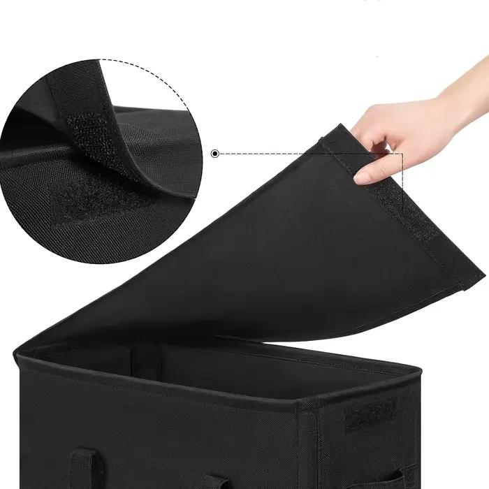 1PC 60L/15.85Gal panier à linge avec poignées et couvercle, paniers à linge fermés, adaptés aux cham