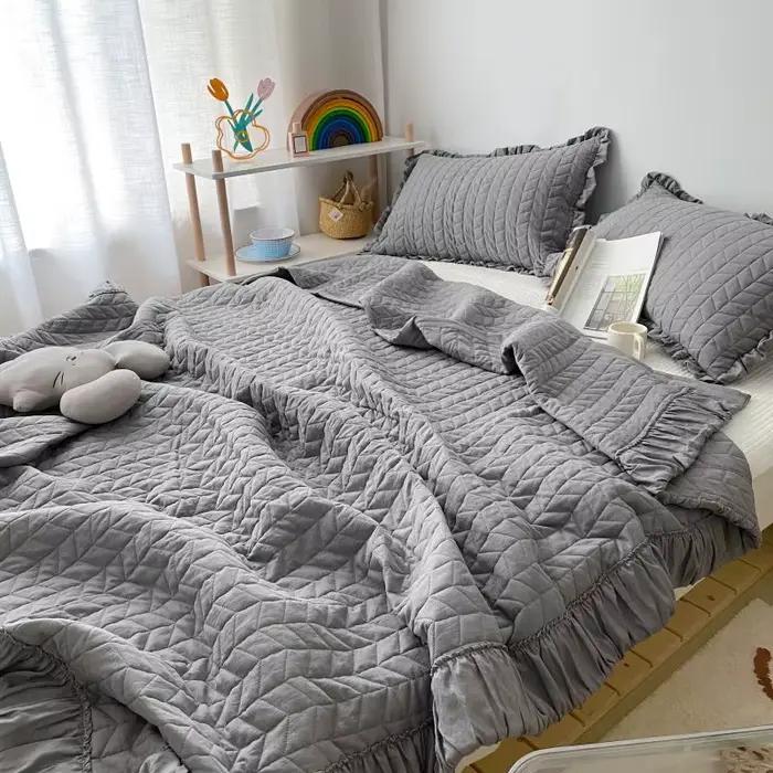 Couette d'Été Matelassurera de Style Coréen, Couverture Légère, Rafraîchissante, Confortable, Douce 