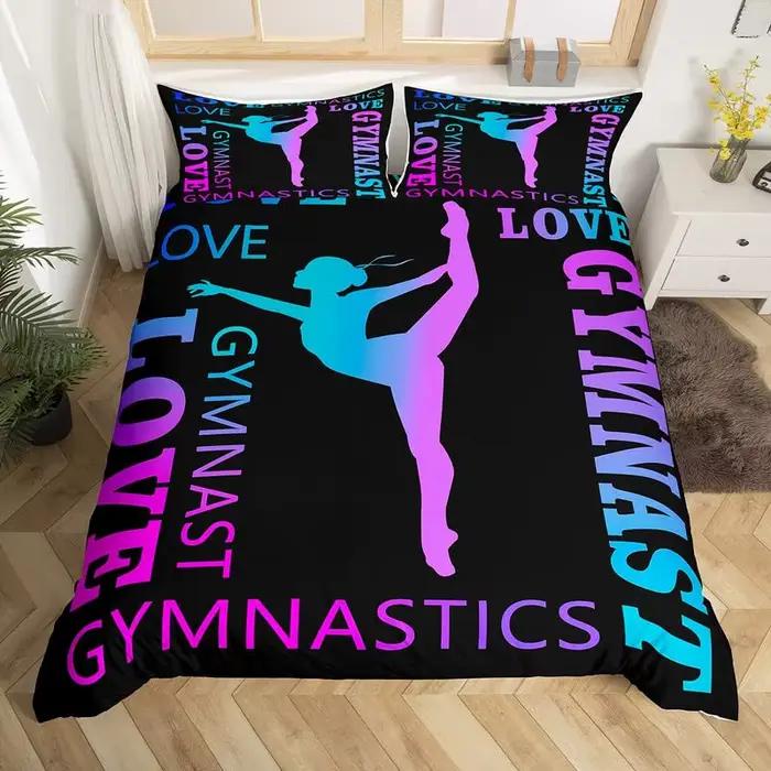 Housse de couette de gymnastique pour enfants, adolescentes, filles, Queen, housses de couette légèr