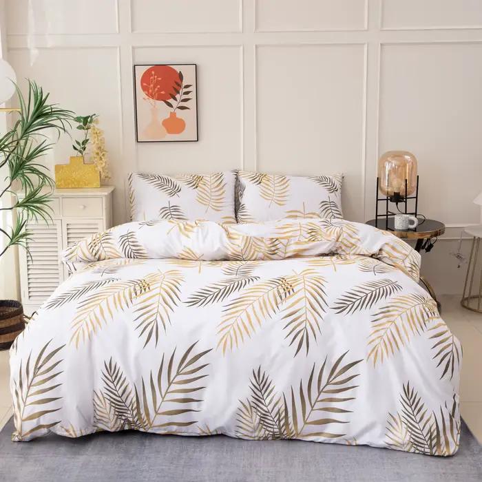 Ensemble de housse de couette épaissie : 1 housse de couette + 2 taies d'oreiller, ensemble 3 pièces