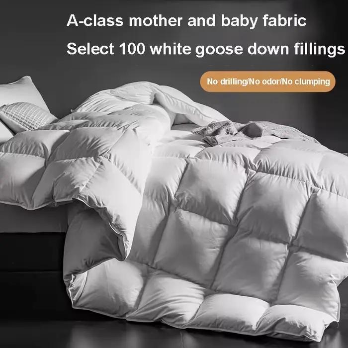 Couette en duvet d'oie blanche 100%, couette en velours douce, épaisse et chaude, pour hôtel et mais