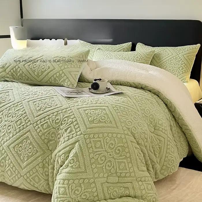 Couette épaisse en velours Double face pour lit simple et Double
