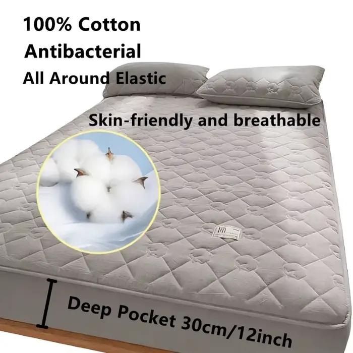 Protecteur de matelas matelassé 100% coton