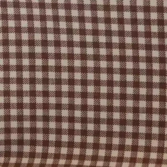 Tissu en coton et lin à carreaux teint en fil