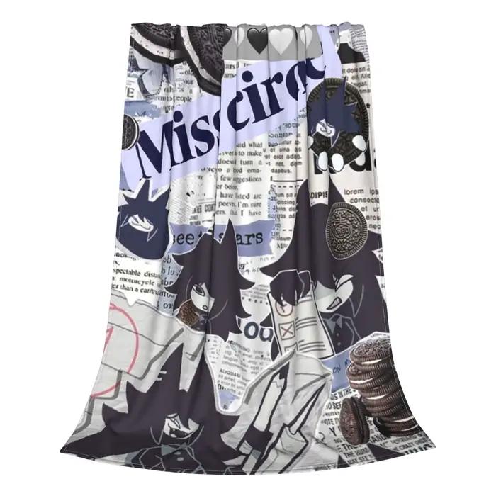 Couverture en flanelle Miss Circle Cartoon, couverture chaude en peluche, couvre-lit doux pour lit, salon, maison, voyage, canapé